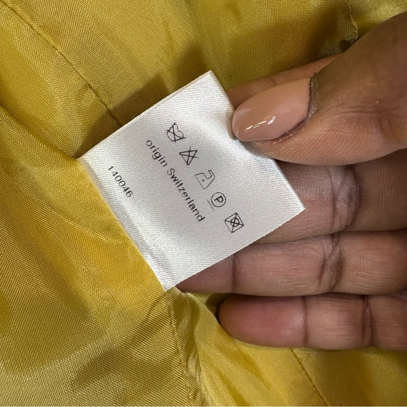 AKRIS Punto Yellow Blazer Size 6 Wool Angora Blend Safari Jacket Pockets Casual - Picture 9 of 11